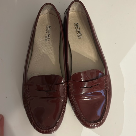 Michael Kors Shoes - Michael Kors Red Patent leather loafers women’s size 11